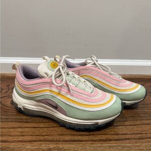 Nike Women’s Pastel Pink, Mint & Yellow Layered Air Max Style Sneakers